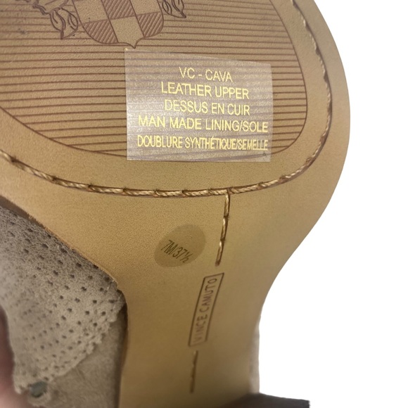 Vince Camuto Cava Perforated Suede Heeled Booties Boots in Wild Mushroom Size 7 - Picture 11 of 13